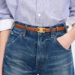 Small Triomphe Belt in Natural Calfskin - Image 4